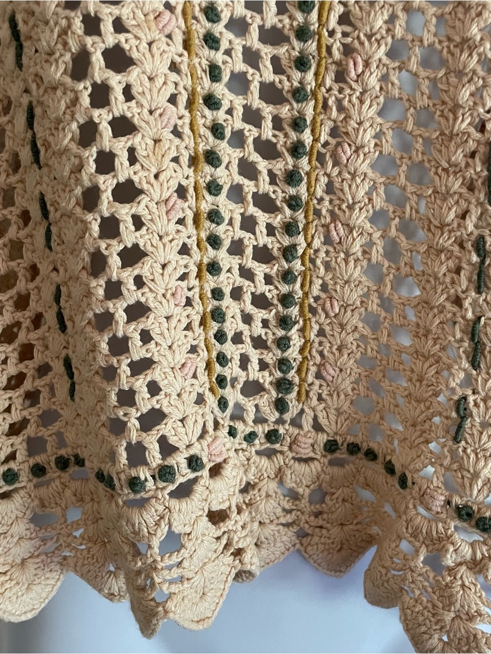 Zara vintage-style crochet open-knit top. - Picture 7 of 13
